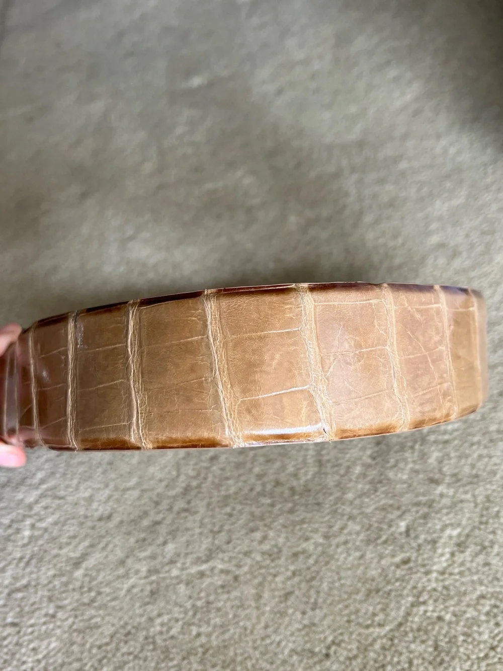 Genuine Alligator Waist Belt by Oscar de la Renta Size XS